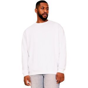 Casual Classics Mens Ringspun Cotton Oversized Sweatshirt / White